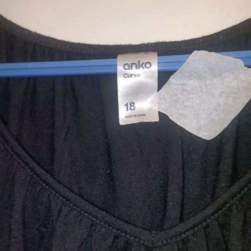 Anko women's black short-sleeve blouse size 18