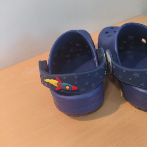 Crocs children's sandals navy blue with rocket design new