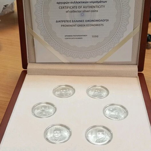 Set of six silver collector proof coins new
