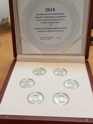 Set of six silver collector proof coins new