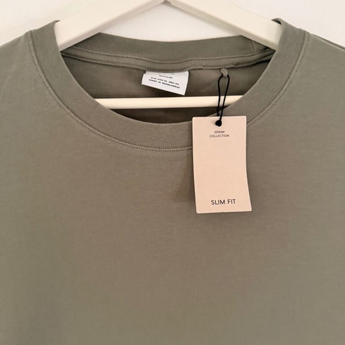 T-Shirt 100% Cotton Slim Fit Green Size XL
