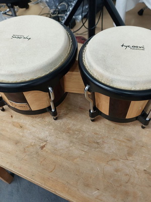 Tycoon Percussion Bongos Artist Series with Turkey Splash Cymbal 12" new