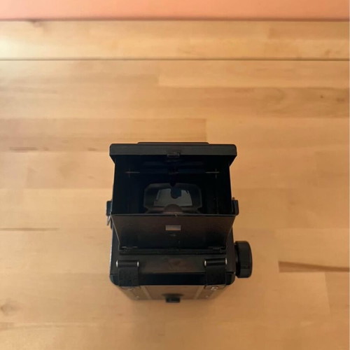 Lubitel 2 camera used with leather case