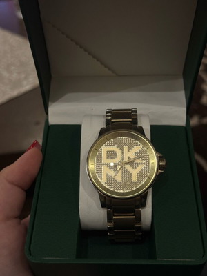 DKNY watch new stainless steel with gold dial
