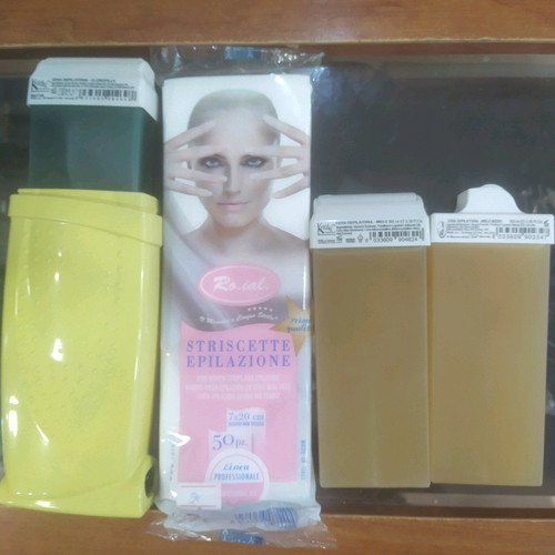 Hair removal wax heater set new with wax cartridges and strips