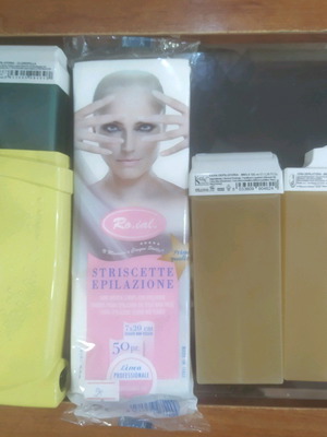 Hair removal wax heater set new with wax cartridges and strips