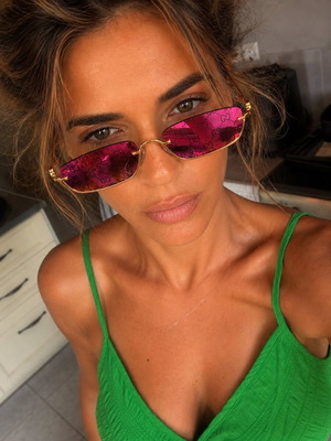 Gucci GG1278S 005 sunglasses, pink GG monogram, gold frame