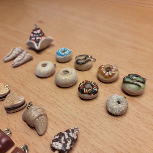 Handmade polymer clay elements new, miniature sweets