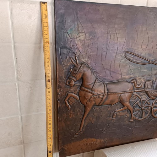 Original copper artwork by E. Filippakis used, theme The Carriage, 57cm x 42cm