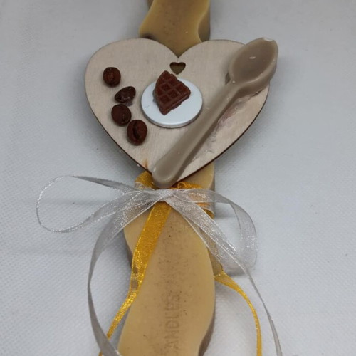 Zig Zag Handmade Candle with Coffee Beans and Aroma