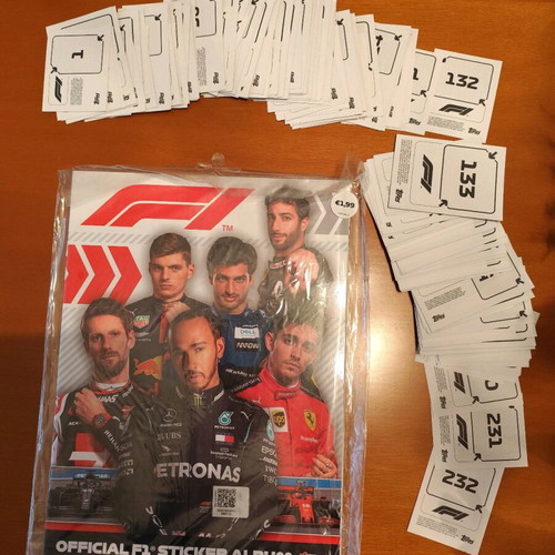 Topps Formula 1 2020 album empty in Italian with full set