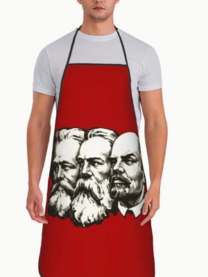 Marx Engels and Lenin kitchen apron new