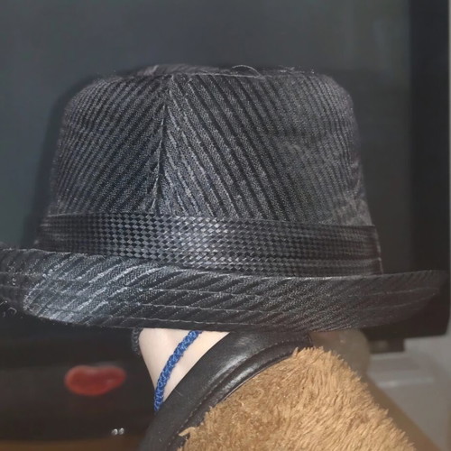 D&G Black Fedora Hat size 56 Small like new