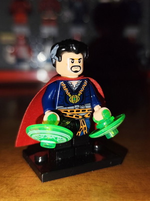 Dr. Strange figure like new with base and magical shields