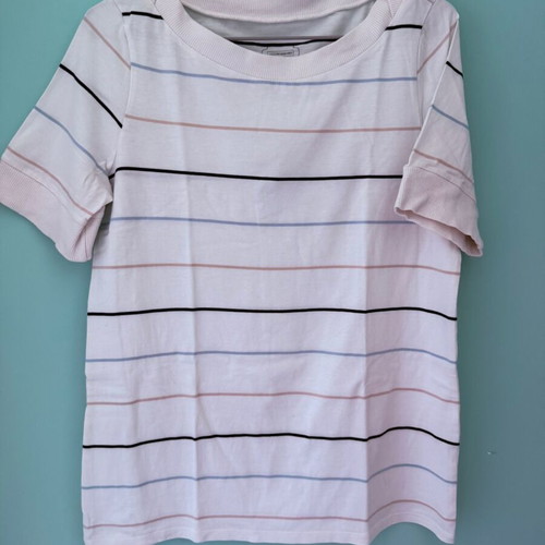 Intimissimi white cotton striped top like new, size S