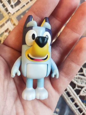 Bluey figure used from the animated children's series