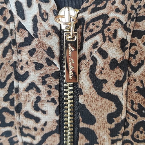 Summer sleeveless dress like new, leopard brown, size M