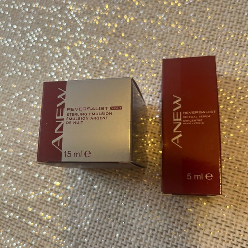Avon ANEW Reversalist anti-aging night cream and renewal serum, new