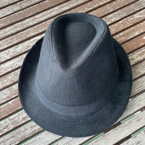 Fedora hats new, sand beige and black, set of 2
