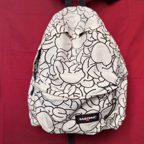 Eastpak backpack used white with patterns