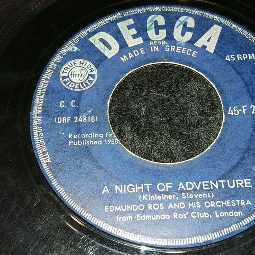 Foreign 7-inch records used, rare collection of 4 pieces