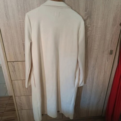 Zara Faux Suede Long Coat, beige