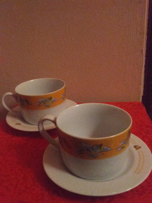 The Westmeister porcelain coffee cups used, set of 2