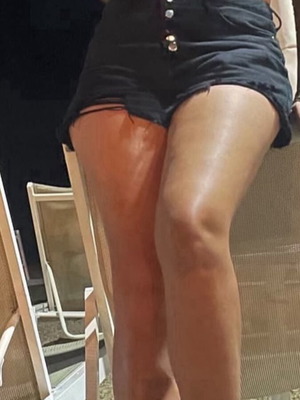 Black denim shorts medium used