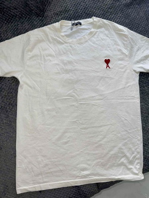 Ami T-shirt Men L New Original White and Red