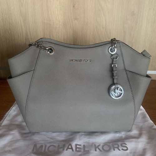 Michael Kors shoulder bag gray new with metal details