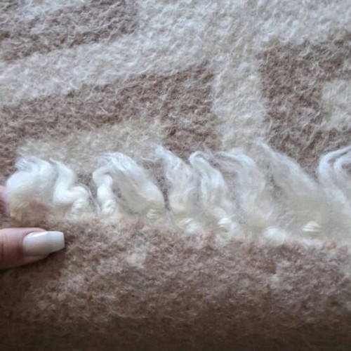 Wool blanket double new, double-sided 220×185
