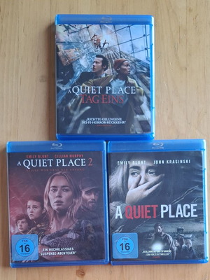 A Quiet Place Trilogy Blu-Ray set like new, horror thriller sci-fi