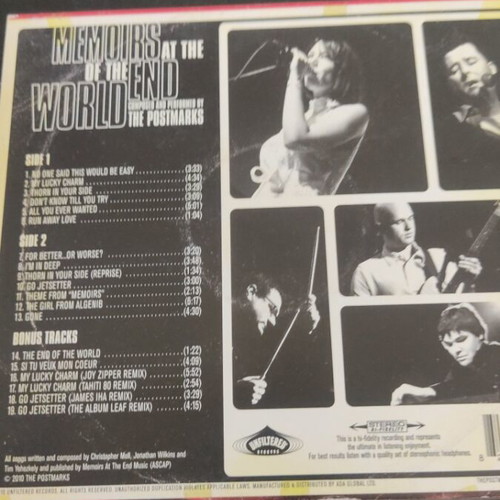 The Postmarks Memoirs At The End Of The World CD like new, rock
