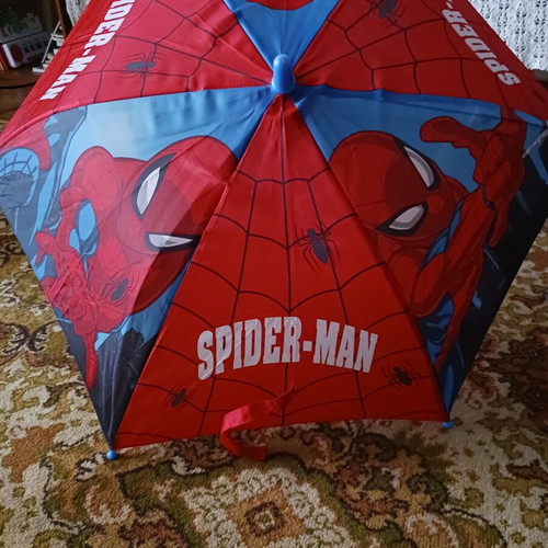 Spiderman children's umbrella like new, blue and red