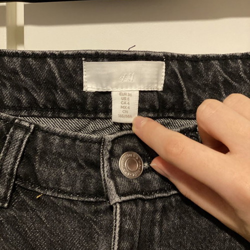 H&M low waist straight black jeans