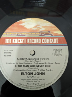 Elton John Nikita vinyl record