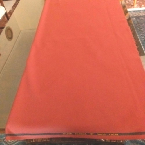 Mario Capra Silver flannel wool fabric new, 127x155 cm, brick color