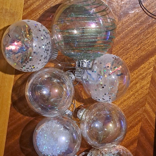 Transparent Christmas balls like new for decoration