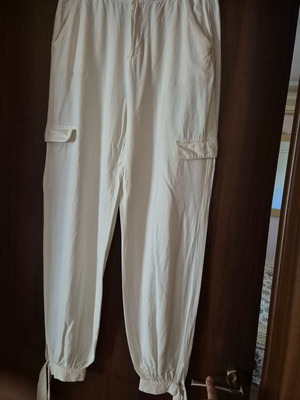 Zara linen-viscose pants like new, beige, size L