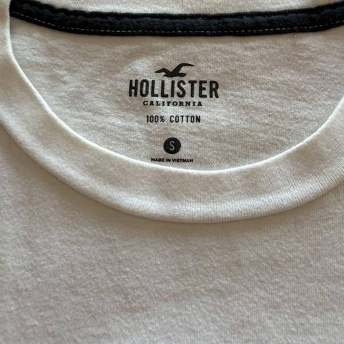 Hollister California white T-shirt, size S