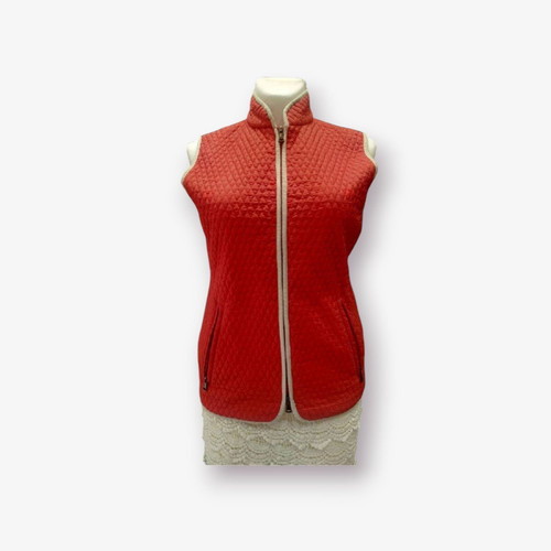 Sleeveless jacket red like new, size M
