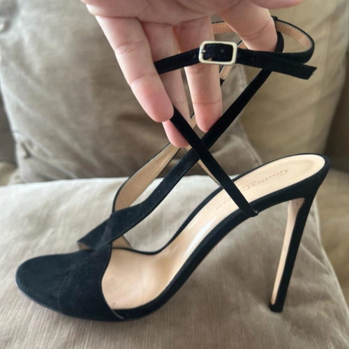 Gianvito Rossi leather high-heeled sandals like new, black