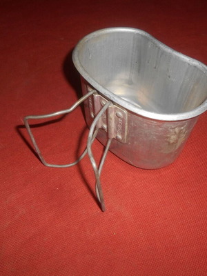 Aluminum cup British soldier 1945 WWII used