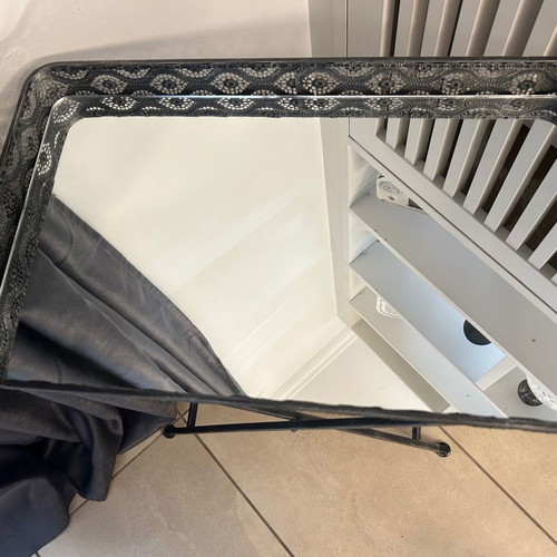 Inart silver decorative bar table new with mirror