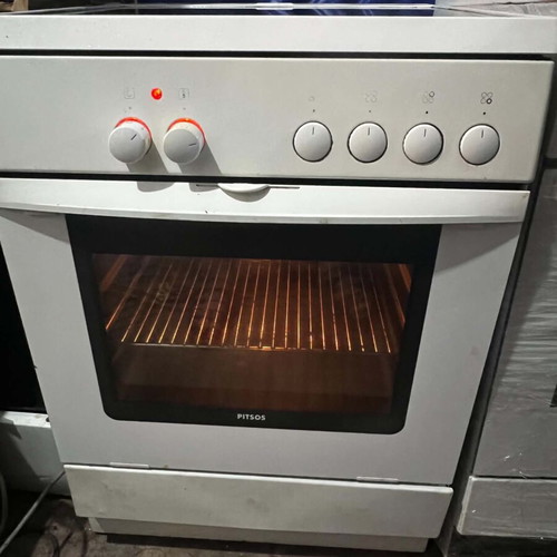 Pitsos kitchen stove with ceramic hobs used, fully functional