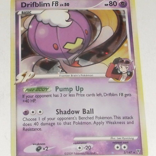 Pokemon Holo Drifblim 3/147 card used from Supreme Victors set