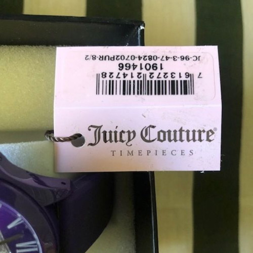 Juicy Couture women's watch new, purple with silicone strap