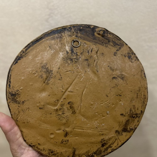 Antique wax plaque 1718, Adoration of the Magi