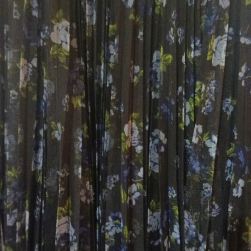 Stradivarius pleated midi skirt with floral pattern