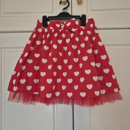 Skirt red with hearts LC Waikiki like new for 8 years old